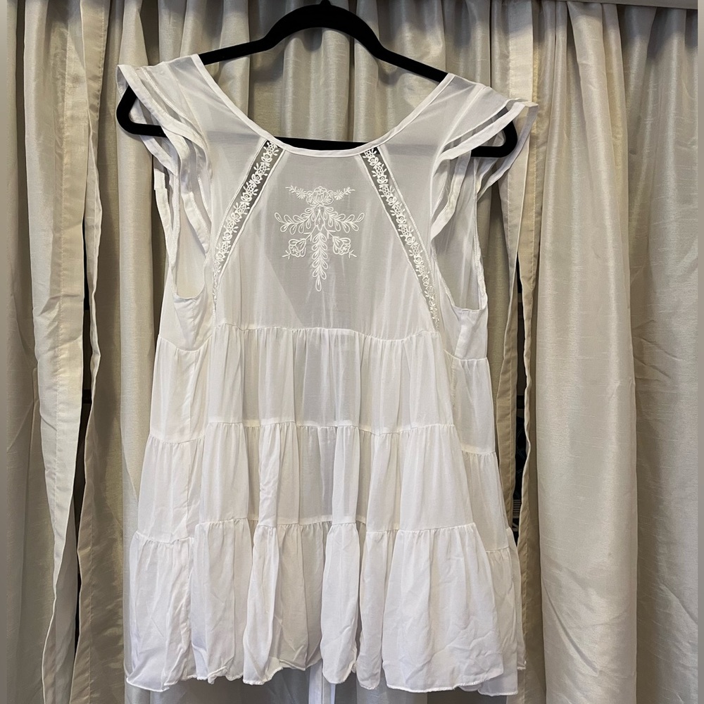 Snidel white baby doll blouse size F